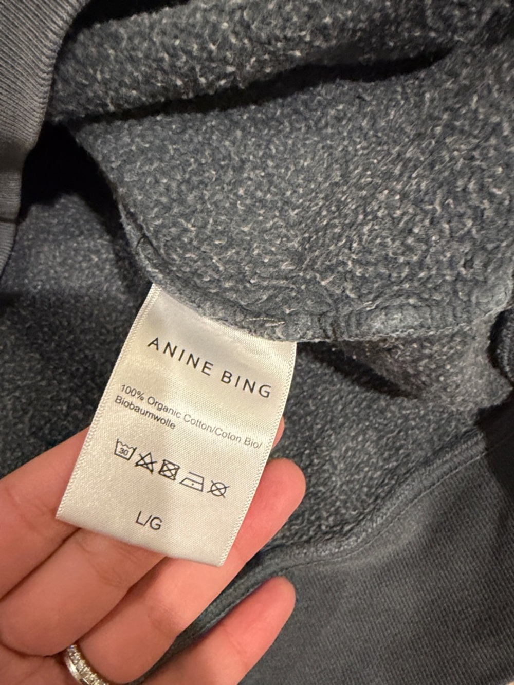 Anine Bing Black Graphic Tiger Crewneck Sweatshirt with Blue Logo - Picture 3 of 5